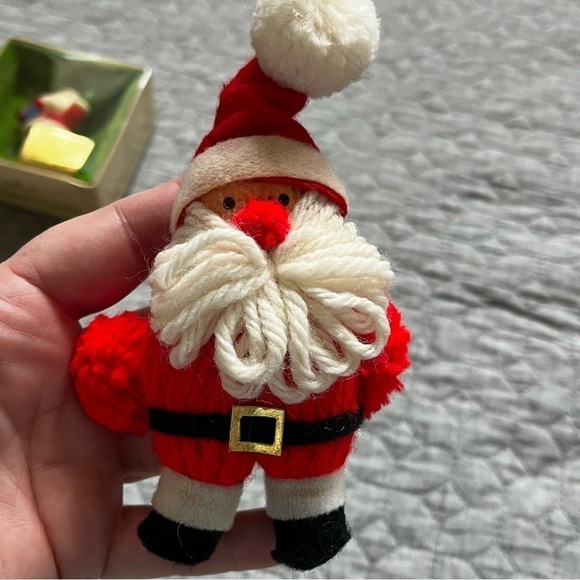 5 VTG Christmas Ornaments Santas Snowman Dove Stocking Hallmark Little Trimm - Picture 3 of 12